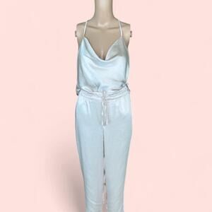 White satin cowl neck two